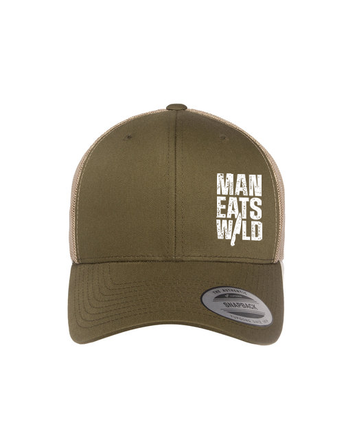 Adult Retro Trucker Cap (Moss/Khaki)