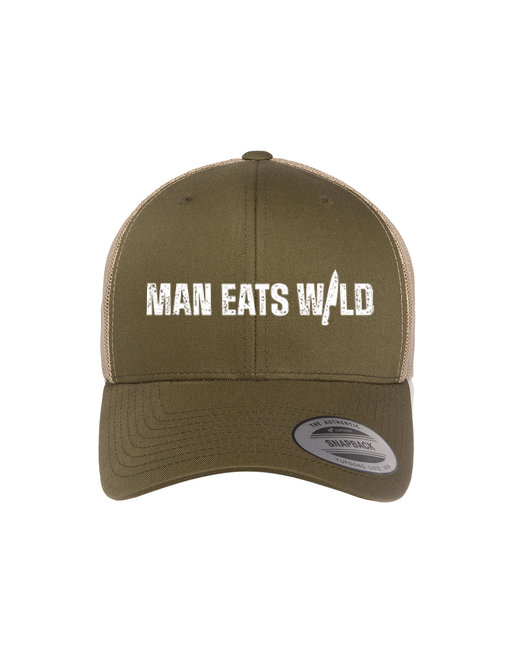 Adult Retro Trucker Cap (Moss/Khaki)