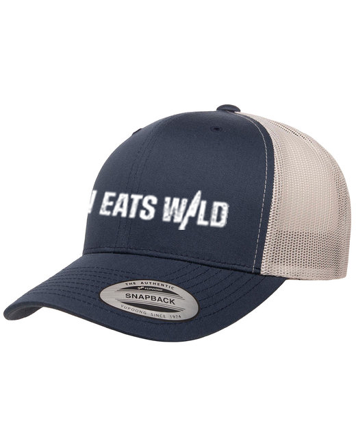 Adult Retro Trucker Cap (Navy/Silver)